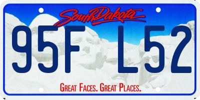 SD license plate 95FL52