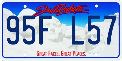 SD license plate 95FL57