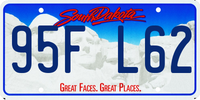 SD license plate 95FL62