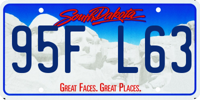 SD license plate 95FL63