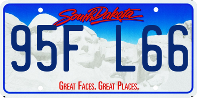 SD license plate 95FL66