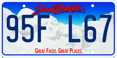 SD license plate 95FL67