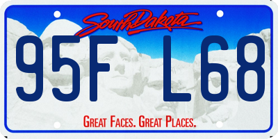 SD license plate 95FL68