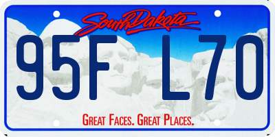 SD license plate 95FL70