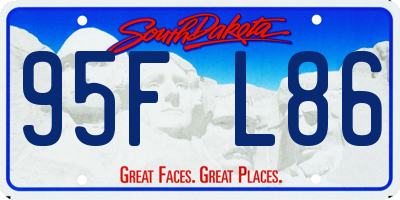 SD license plate 95FL86