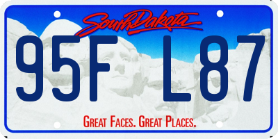 SD license plate 95FL87