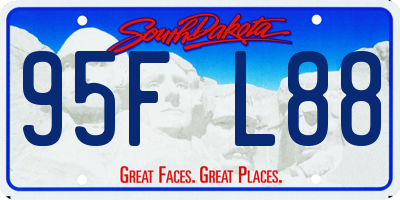SD license plate 95FL88