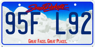 SD license plate 95FL92