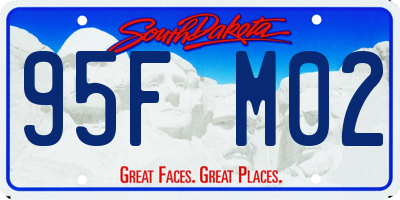 SD license plate 95FM02