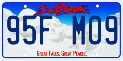 SD license plate 95FM09