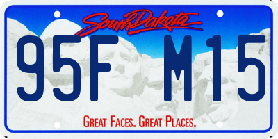 SD license plate 95FM15