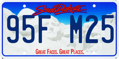 SD license plate 95FM25