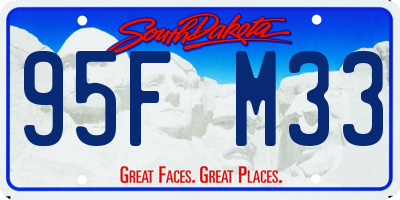 SD license plate 95FM33