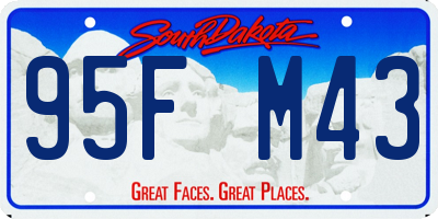 SD license plate 95FM43