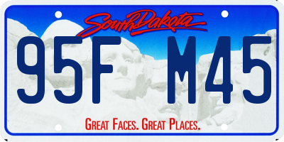 SD license plate 95FM45
