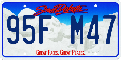 SD license plate 95FM47
