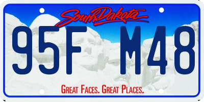SD license plate 95FM48