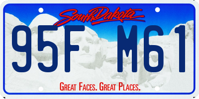 SD license plate 95FM61