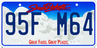 SD license plate 95FM64