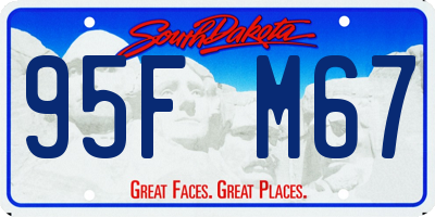 SD license plate 95FM67