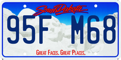 SD license plate 95FM68