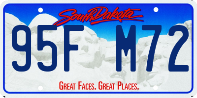 SD license plate 95FM72