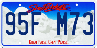 SD license plate 95FM73