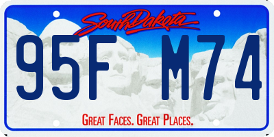 SD license plate 95FM74