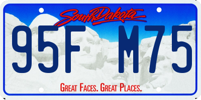 SD license plate 95FM75