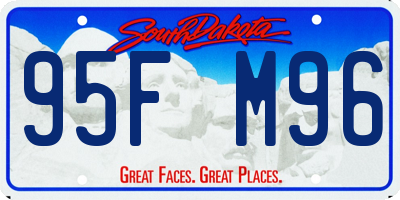 SD license plate 95FM96