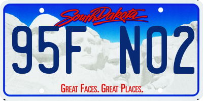 SD license plate 95FN02