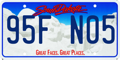SD license plate 95FN05
