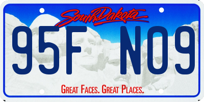 SD license plate 95FN09