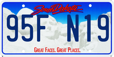 SD license plate 95FN19