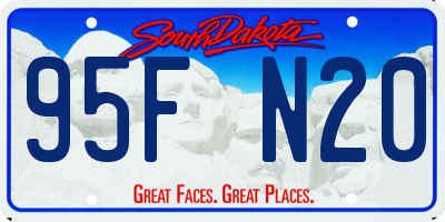 SD license plate 95FN20