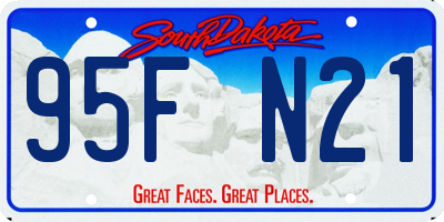 SD license plate 95FN21
