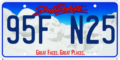 SD license plate 95FN25