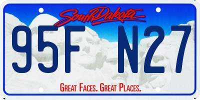 SD license plate 95FN27