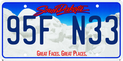 SD license plate 95FN33