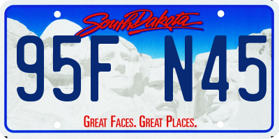 SD license plate 95FN45