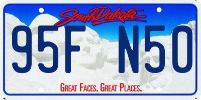 SD license plate 95FN50
