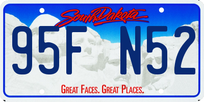 SD license plate 95FN52