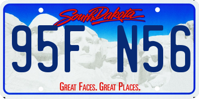SD license plate 95FN56