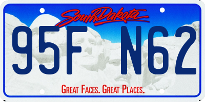 SD license plate 95FN62