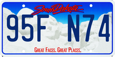 SD license plate 95FN74