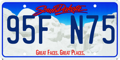 SD license plate 95FN75