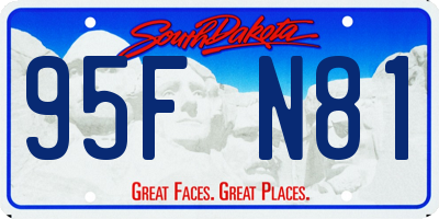 SD license plate 95FN81
