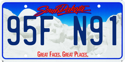 SD license plate 95FN91