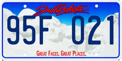 SD license plate 95FO21
