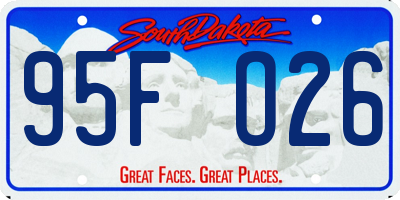 SD license plate 95FO26